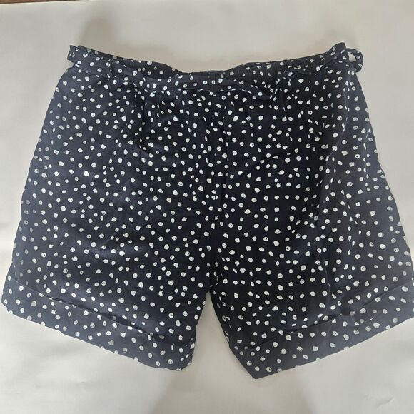 Women's Black and White Polka Dot Shorts - Picture 3 of 9